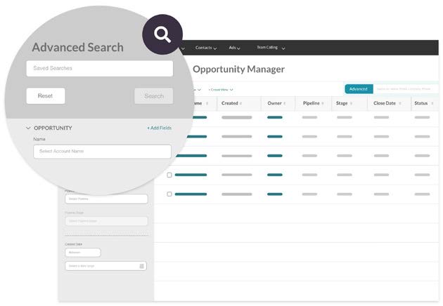 Customizable Opportunity
Manager