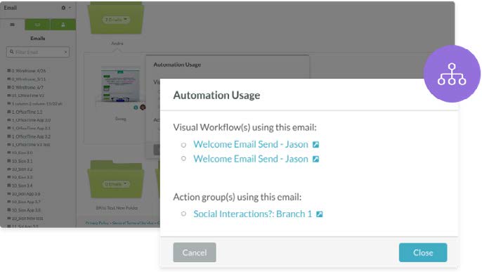 See Workflows Associated
with an Email