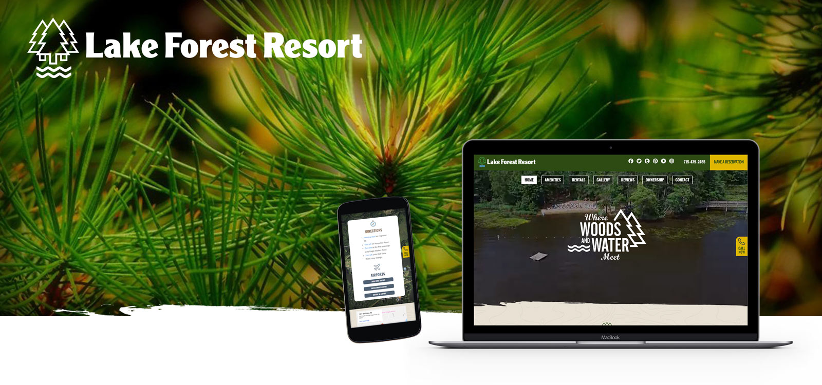 Northwoods resort by Eagle River, Wisconsin. Project: Creating a new website that truly enhances the customer experience and empowers photography.