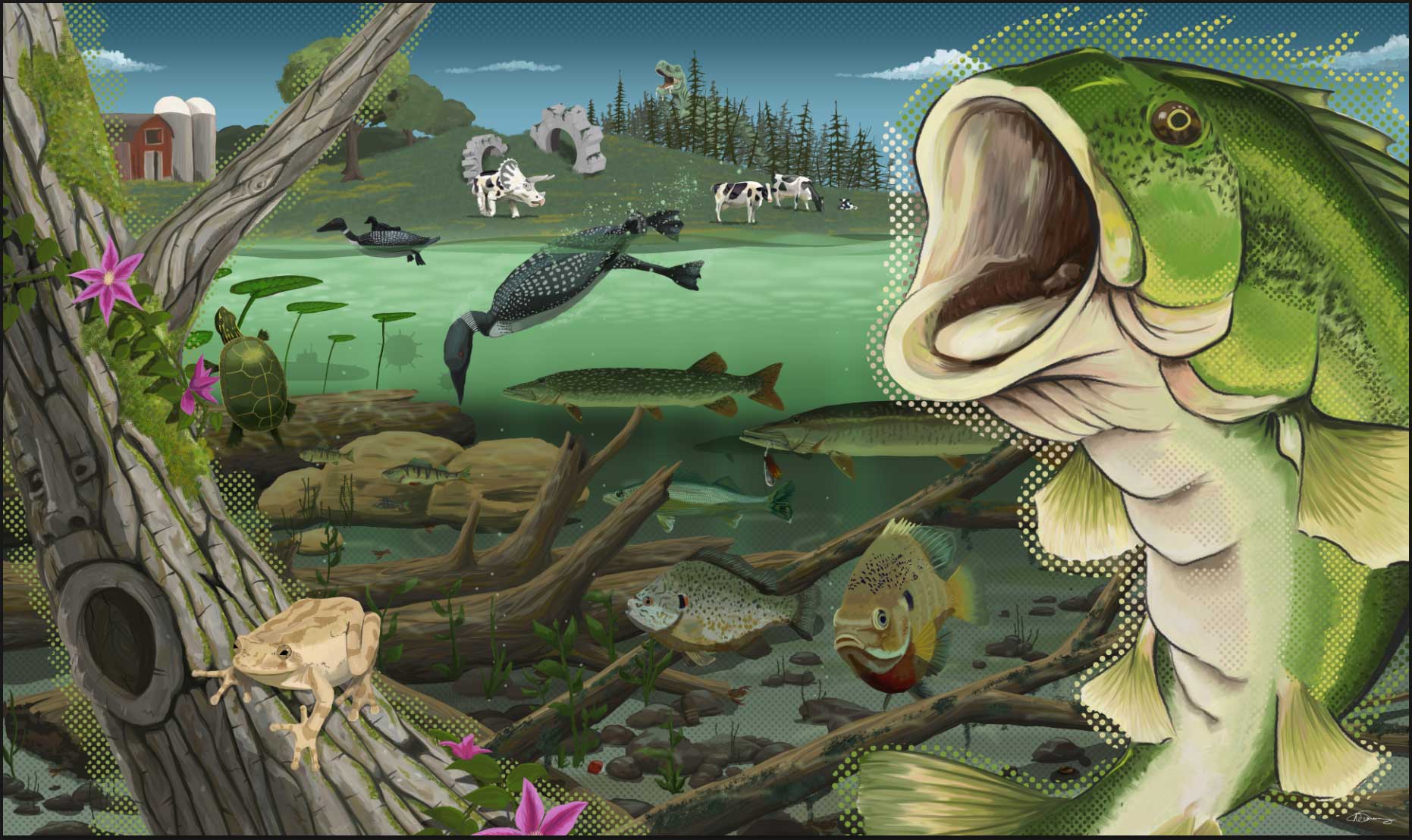 Mural for the Children's Imaginarium - Downtown Wausau (17' x 10')