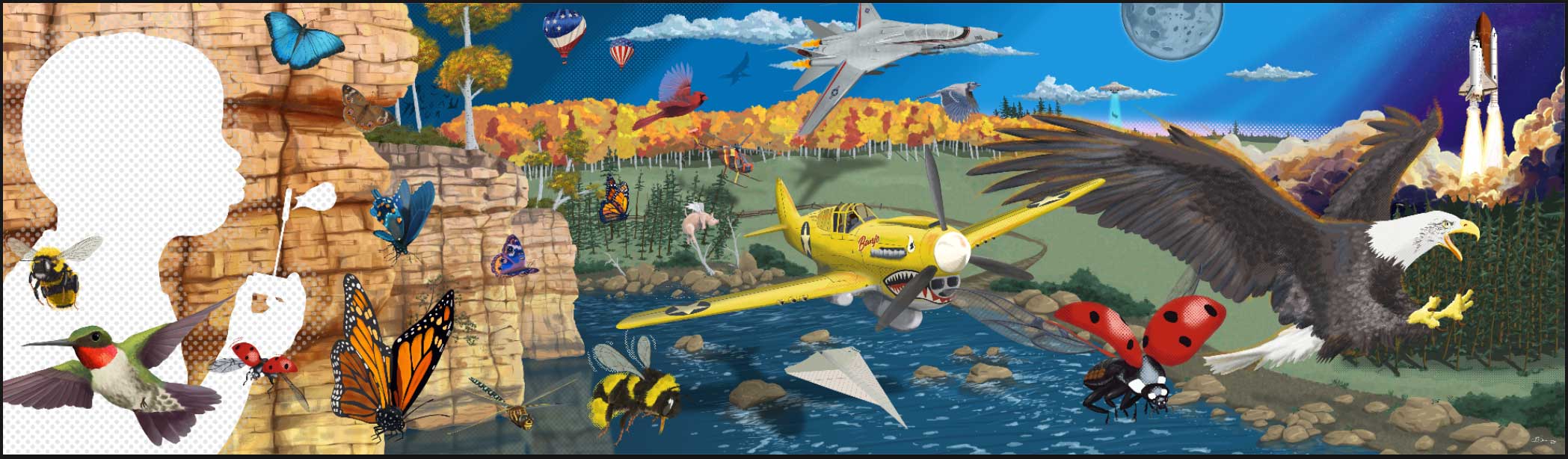 Mural for the Children's Imaginarium - Downtown Wausau (35' x 10')